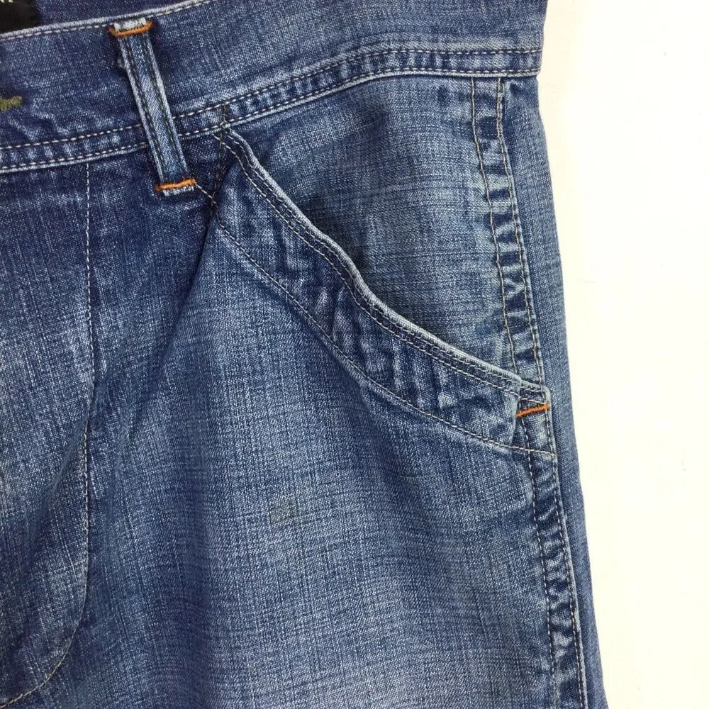 Polo Ralph Lauren Jeans Co Mens Cargo Carpenter Vintage Jeans Blue Size 34